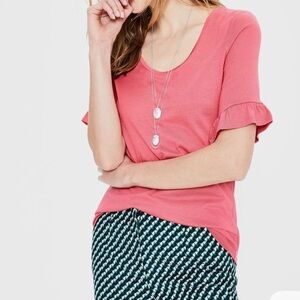 Boden Ruffle Sleeve Tee